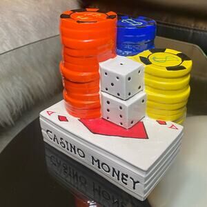 Vintage Casino Money porcelain bank